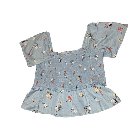 Madewell Smocked Flutter-Sleeve Top in Aloha Floral Size Large - Picture 14 of 14